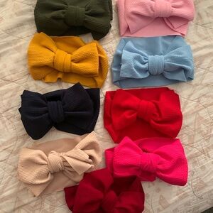 Colorful Kids Bow Headband Set
